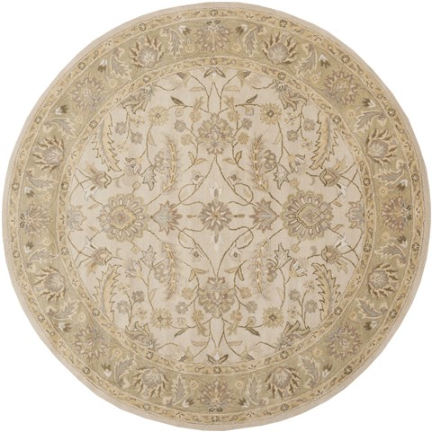 Surya Caesar White Round 99 X 99 Area Rug CAE1114-99RD 800-37795 Image 0