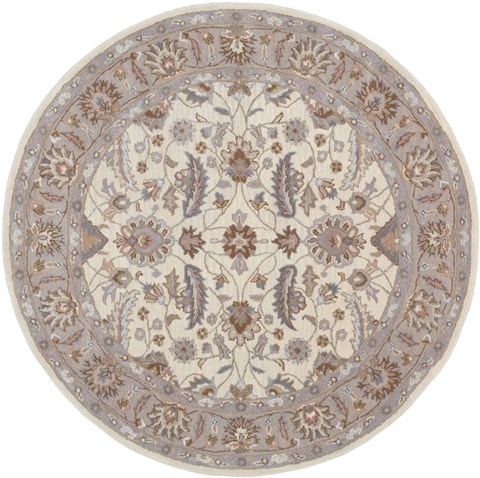 Surya Caesar White Round 60 X 60 Area Rug CAE1115-6RD 800-37809 Image 0