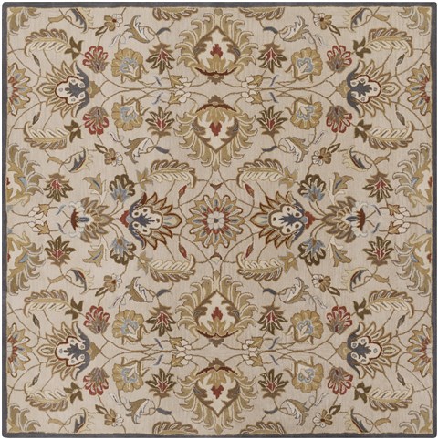 Surya Caesar White Square 60 X 60 Area Rug CAE1118-6SQ 800-37876 Image 0