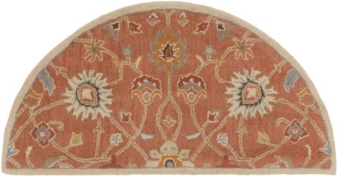 Surya Caesar Orange Half Round 20 X 40 Area Rug CAE1119-24HM 800-37888 Image 0