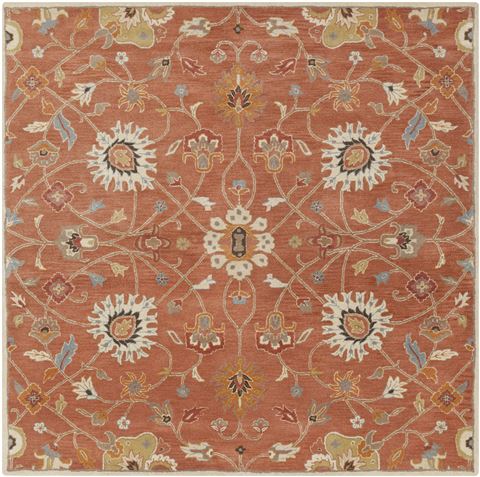 Surya Caesar Orange Square 80 X 80 Area Rug CAE1119-8SQ 800-37903 Image 0