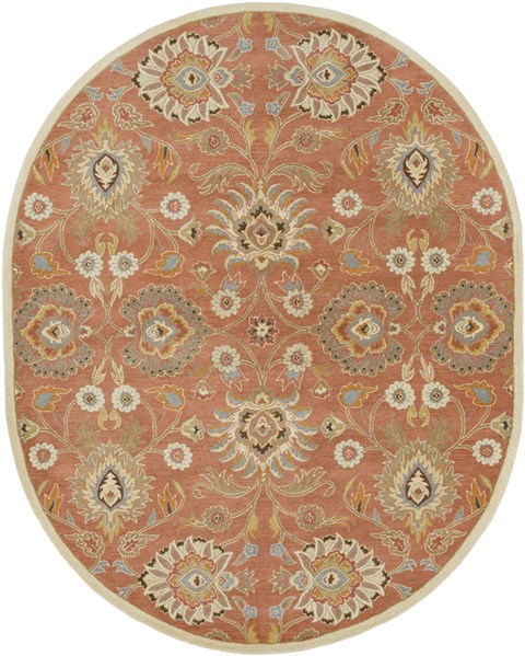 Surya Caesar Orange Oval 80 X 100 Area Rug CAE1124-810OV 800-38010 Image 0