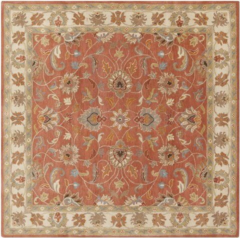 Surya Caesar Orange Square 80 X 80 Area Rug CAE1124-8SQ 800-38013 Image 0