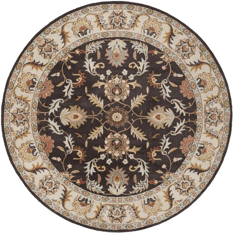Surya Caesar Brown Round 99 X 99 Area Rug CAE1130-99RD 800-38147 Image 0
