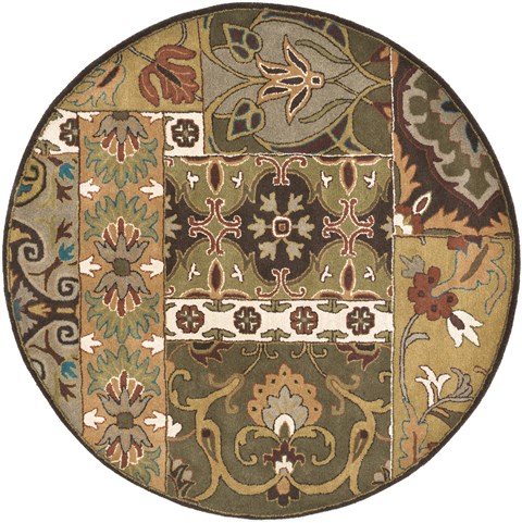 Surya Caesar Green Round 60 X 60 Area Rug CAE1139-6RD 800-38161 Image 0