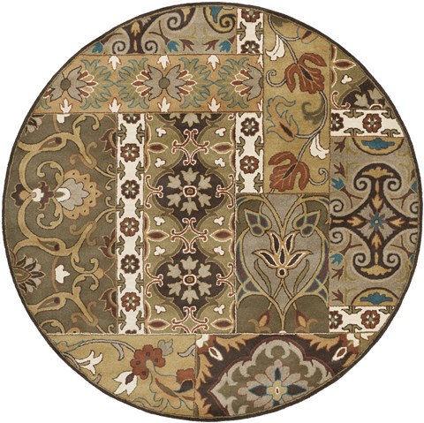 Surya Caesar Green Round 99 X 99 Area Rug CAE1139-99RD 800-38169 Image 0