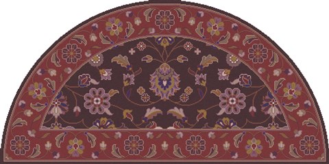 Surya Caesar Purple Half Round 20 X 40 Area Rug CAE1141-24HM 800-38196 Image 0