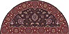 Surya Caesar Purple Half Round 20 X 40 Area Rug CAE1141-24HM 800-38196 Thumb 0