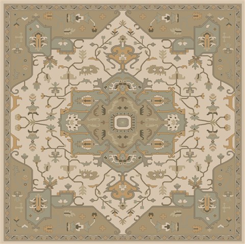Surya Caesar Multicolor Square 80 X 80 Area Rug CAE1143-8SQ 800-38233 Image 0