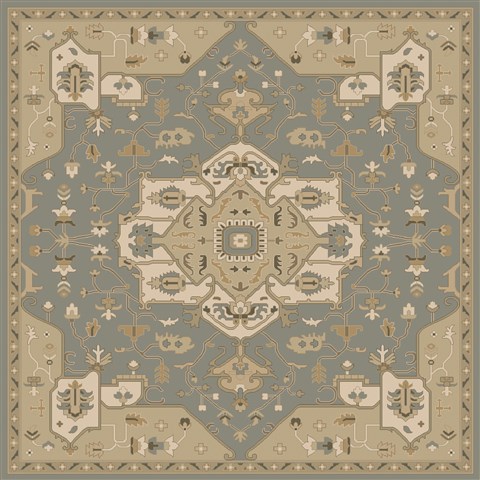 Surya Caesar Multicolor Square 60 X 60 Area Rug CAE1144-6SQ 800-38250 Image 0