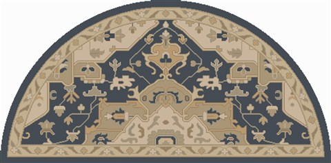 Surya Caesar Multicolor Half Round 20 X 40 Area Rug CAE1145-24HM 800-38262 Image 0