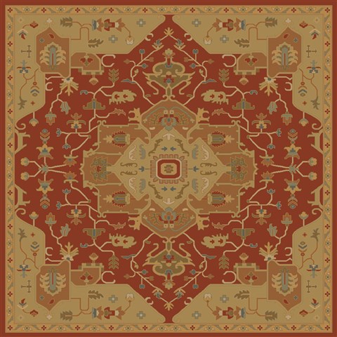 Surya Caesar Multicolor Square 60 X 60 Area Rug CAE1147-6SQ 800-38316 Image 0