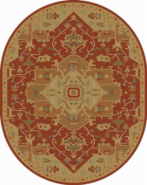Surya Caesar Multicolor Oval 80 X 100 Area Rug CAE1147-810OV 800-38318 Image 0