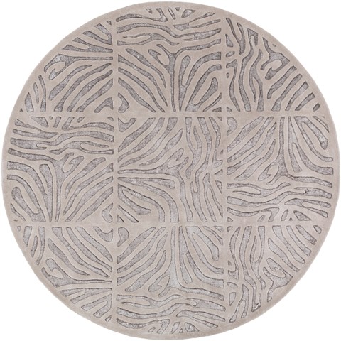 Surya Modern Classics Grey Round 80 X 80 Area Rug CAN1934-8RD 800-38531 Image 0
