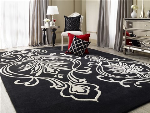 Surya Modern Classics Black Runner 26 X 80 Area Rug CAN1951-268 800-38566 Image 2