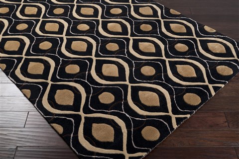 Surya Modern Classics Black 20 X 30 Area Rug CAN1956-23 800-38583 Image 1