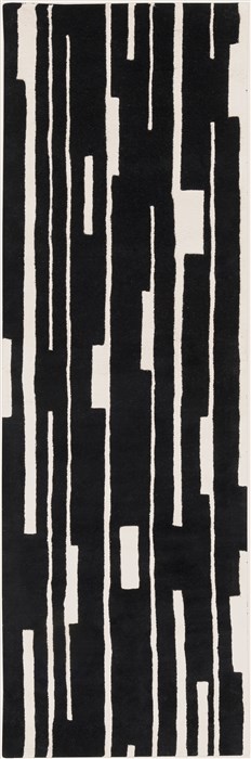 Surya Modern Classics Black Runner 26 X 80 Area Rug CAN1998-268 800-38698 Image 0