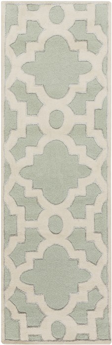 Surya Modern Classics Green Runner 26 X 80 Area Rug CAN2039-268 800-38908 Image 0