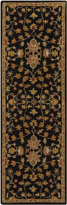 Surya Carrington Black Runner 26 X 80 Area Rug CAR1000-268 800-39070 Image 0