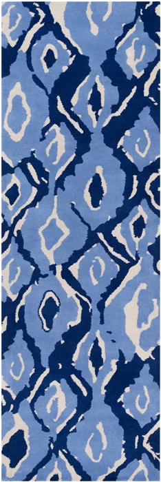 Surya Calaveras Blue Runner 26 X 80 Area Rug CAV4017-268 800-39221 Image 0