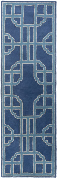 Surya Calaveras Blue Runner 26 X 80 Area Rug CAV4031-268 800-39291 Image 0
