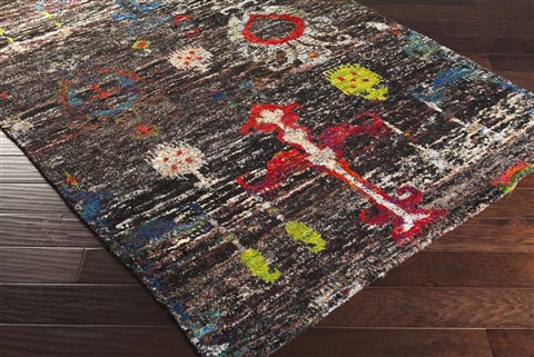 Surya Chocho Black 80 X 110 Area Rug CHO9000-811 800-39639 Image 1