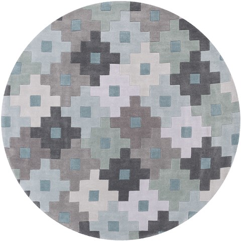 Surya Cosmopolitan Grey Round 80 X 80 Area Rug COS9231-8RD 800-40924 Image 0