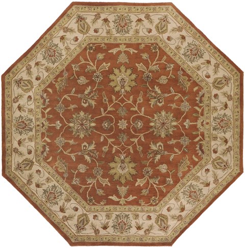 Surya Crowne Red Octagon 80 X 80 Area Rug CRN6002-8OCT 800-41324 Image 0