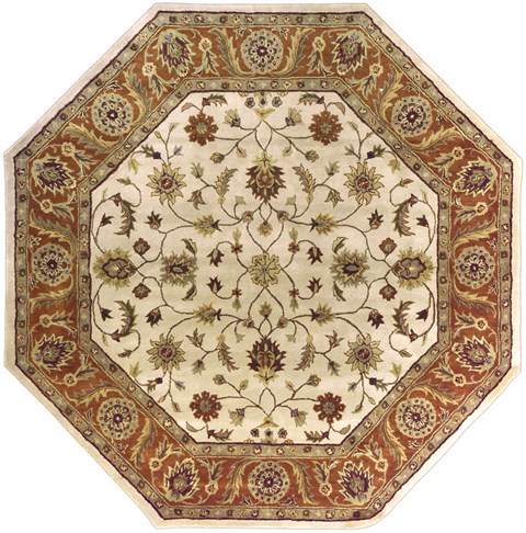 Surya Crowne White Octagon 80 X 80 Area Rug CRN6004-8OCT 800-41336 Image 0