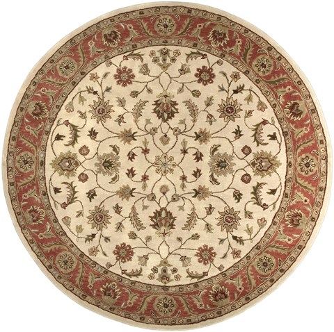 Surya Crowne White Round 80 X 80 Area Rug CRN6004-8RD 800-41337 Image 0
