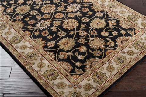 Surya Crowne Black 40 X 60 Area Rug CRN6009-46 800-41354 Image 1