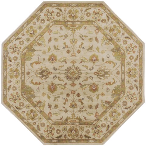 Surya Crowne White Octagon 80 X 80 Area Rug CRN6011-8OCT 800-41378 Image 0
