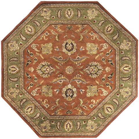 Surya Crowne Red Octagon 80 X 80 Area Rug CRN6019-8OCT 800-41400 Image 0