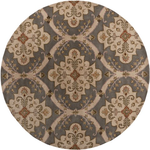 Surya Crowne Grey Round 80 X 80 Area Rug CRN6026-8RD 800-41411 Image 0