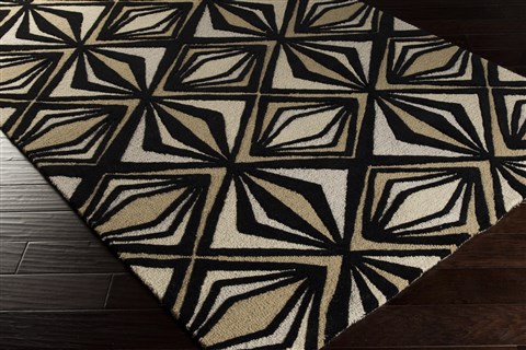 Surya Destinations Black 80 X 110 Area Rug DTN65-811 800-42334 Image 1