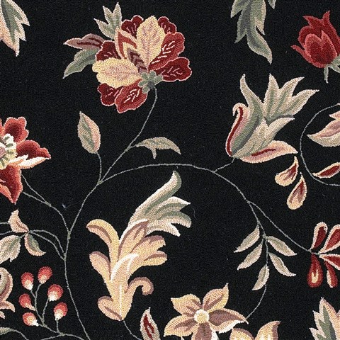 Surya Flor Black 50 X 80 Area Rug FLO8907-58 800-43644 Image 3