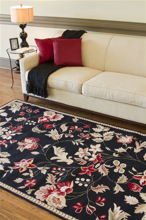 Surya Flor Black 50 X 80 Area Rug FLO8907-58 800-43644 Image 2