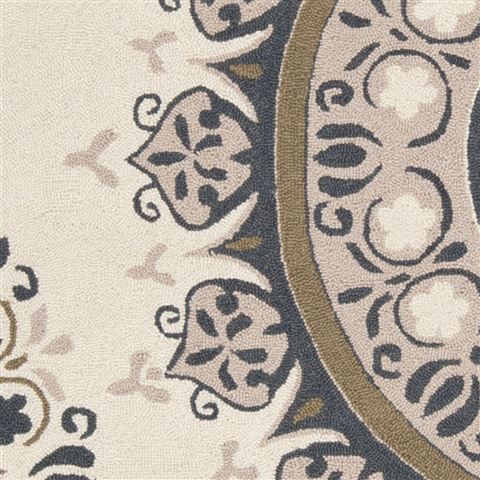 Surya Flor Grey Round 60 X 60 Area Rug FLO9003-6RD 800-43651 Image 1