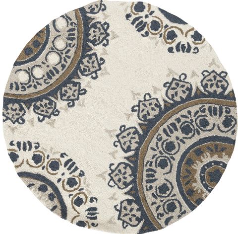 Surya Flor Grey Round 60 X 60 Area Rug FLO9003-6RD 800-43651 Image 0