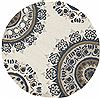 Surya Flor Grey Round 60 X 60 Area Rug FLO9003-6RD 800-43651 Thumb 0