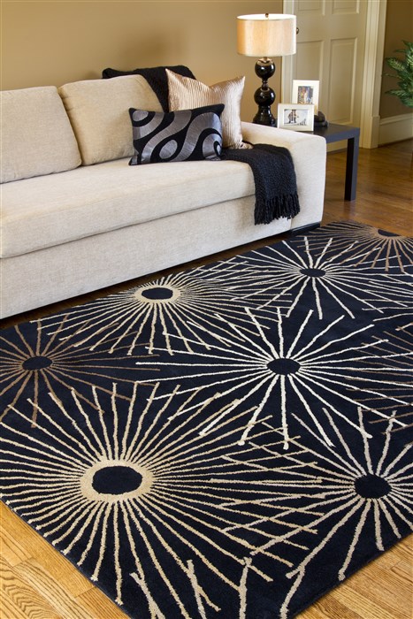 Surya Forum Black Kidney 80 X 100 Area Rug FM7090-810KDNY 800-43840 Image 2