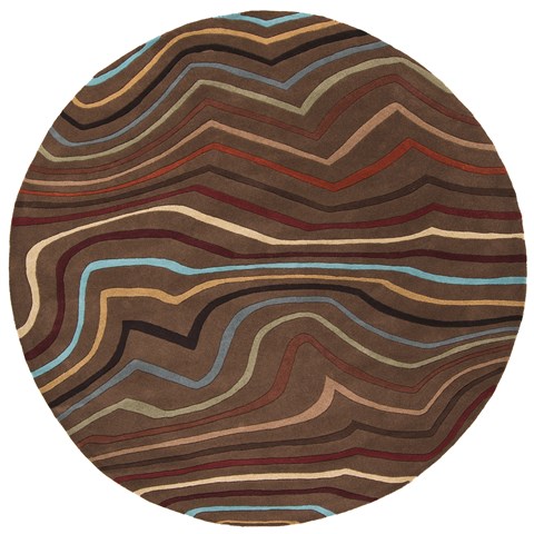 Surya Forum Red Round 80 X 80 Area Rug FM7155-8RD 800-44010 Image 0