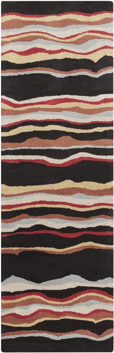 Surya Forum Black Runner 30 X 120 Area Rug FM7191-312 800-44227 Image 0
