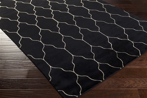 Surya Gates Black 80 X 110 Area Rug GAT1014-811 800-46209 Image 1