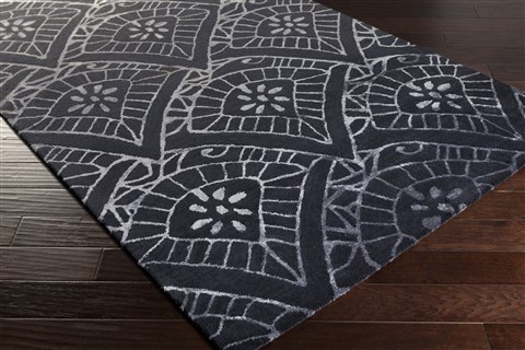 Surya Henna Black 80 X 110 Area Rug HEN1017-811 800-47240 Image 1