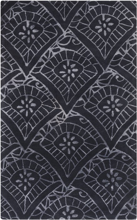 Surya Henna Black 80 X 110 Area Rug HEN1017-811 800-47240 Image 0
