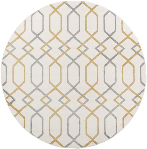 Surya Horizon White Round 71 X 71 Area Rug HRZ1047-710RD 800-47874 Image 0