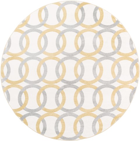 Surya Horizon White Round 71 X 71 Area Rug HRZ1101-710RD 800-48306 Image 0
