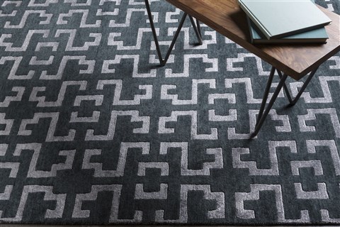 Surya Mugal Grey Runner 26 X 100 Area Rug IN8610-2610 800-48609 Image 1