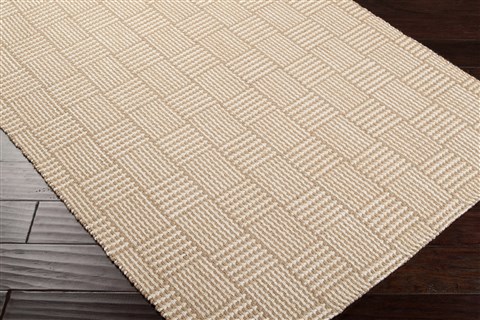 Surya Jute Woven White 90 X 130 Area Rug JS1-913 800-48968 Image 1